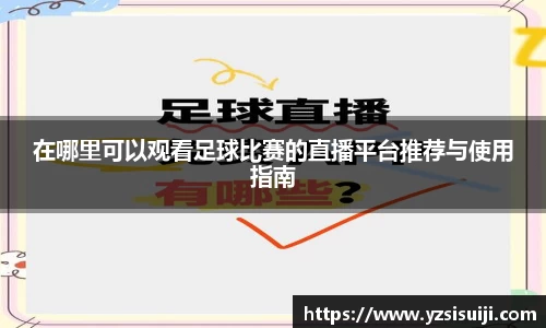 在哪里可以观看足球比赛的直播平台推荐与使用指南