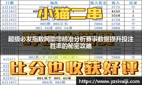 超级必发指数网助您精准分析赛事数据提升投注胜率的秘密攻略